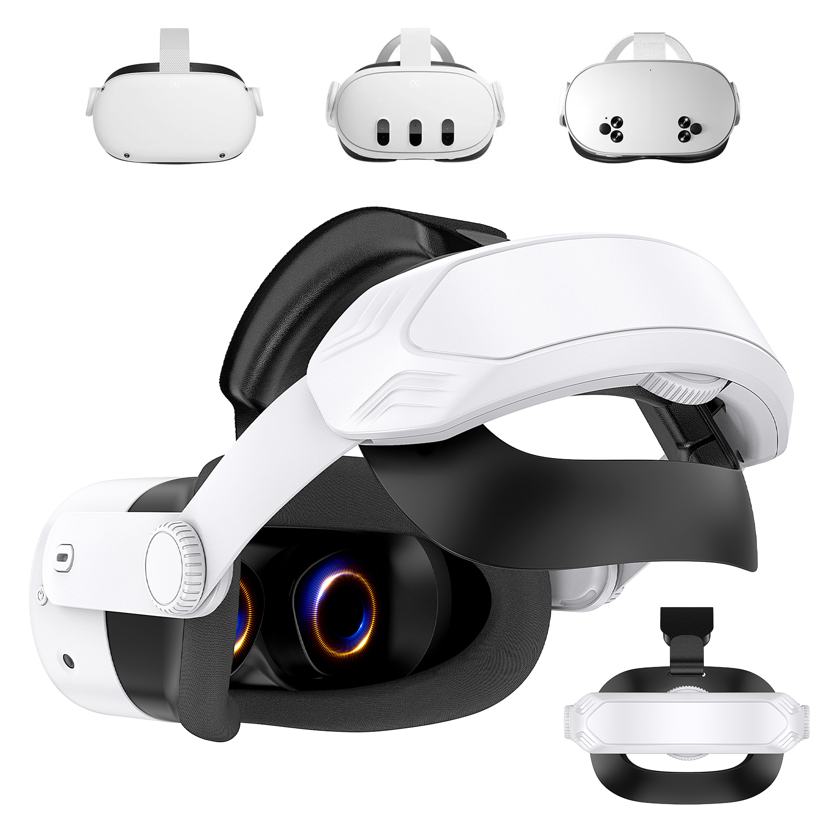 New <strong>VR</strong> Game Accessory Replacement Head-mounted Head Strap with Even Gravity Distribution, Compatible with <strong>Meta</strong> <strong>Quest</strong> 2/<strong>3</strong>/<strong>3s</strong>