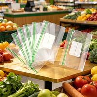 Fruit- en groente ziplock zakken met gusset, op maat gemaakte ziplock zakken voor voedselverpakkingen in de koelkast
