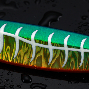 Aoclu เหยื่อจิ๊กโลหะความเร็วสูง40g 60g 80g 100G ลายกระดูกเรืองแสงฟอยล์สะท้อนแสงกัดขึ้นเรือตก<span class=keywords><strong>ปลา</strong></span>ทูน่าทะเล - Product Image 5