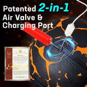 Ballon de <span class=keywords><strong>basket</strong></span> lumineux breveté tout-en-un avec valve de charge LED, qui brille dans le noir, étanche IPX8 - Product Image 4