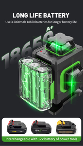 16-Linien <span class=keywords><strong>Auto</strong></span> Rotary Green Laser <span class=keywords><strong>Level</strong></span> Abnehmbares 360-Grad-Nivel-Werkzeug Laser messgerät in Industrie qualität - Product Image 3