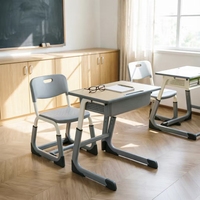 Ensemble de bureau et chaise d'école de style moderne, mobilier scolaire pour salle de classe
