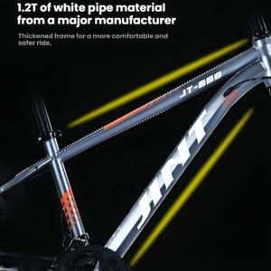 Vélo de montagne à <span class=keywords><strong>cadre</strong></span> en acier à haute teneur en carbone, 27 vitesses, ultra léger, frein à disque double, pneu gras de <span class=keywords><strong>26</strong></span> <span class=keywords><strong>pouces</strong></span>, <span class=keywords><strong>VTT</strong></span> tout-terrain, pédale ordinaire pour hommes - Product Image 4