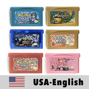 Cartucho de juego USA English 1M Flash cart KANTO ULTIMATE MEWTWO STRIKES BACK moemon FIRERED MEGA FIRERED MY ASS ROM Hack para GBA - Product Image 1