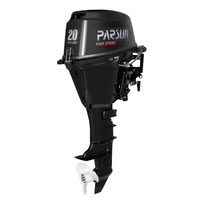 Moteur hors-bord stable de 20 CV à 4 temps, 362 cm³, bicylindre, essence, moteur marin à faibles vibrations pour une navigation confortable