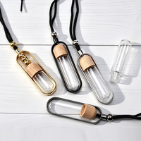 Diffuseur de parfum portable en forme de capsule vide de luxe, 5ml, 7ml, 10ml, pour voiture, en verre, à suspendre
