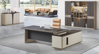 Bureau de direction en forme de L, design moderne haut de gamme, pour PDG, directeur général, patron, fabriqué par une usine de meubles de bureau