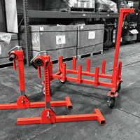 Rak Penyimpanan Mobile Multi-Slot Industri OEM, Troli Organizer dengan Roda Terkunci, Baja Struktural Kekuatan Tinggi, Lapisan Bubuk Premium
