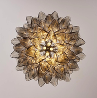 Lustre en verre de Murano de style français, luxe léger, pour salon, salle à manger, chambre d'hôtel