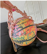 ZHUIYU 2025 Nuova Borsa Estiva alla Moda con Graffiti per Basket, Tracolla Crossbody, Borsa Grande da <span class=keywords><strong>Donna</strong></span> con Chiusura a Catena - Product Image 6