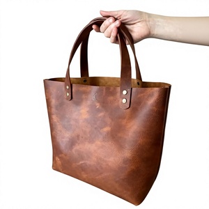 European Style Genuine Leather Zipper Waterproof Casual Handbags Custom Logo Print Eco Friendly Durable Portable Women's - Product Image 1