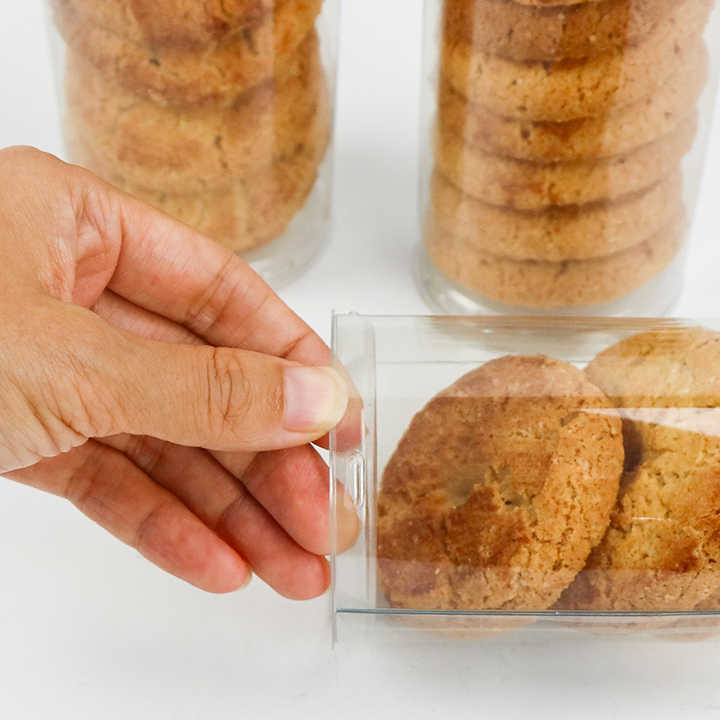Food Grade Transparent Cylinder Packaging - Foldable Cookie Tube