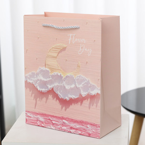 Sacchetti di carta pieghevoli piatti del regalo di buon compleanno di stampa di immagine di <span class=keywords><strong>arte</strong></span> con il nastro - Product Image 2