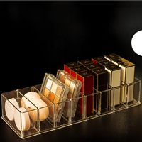Organisateur de maquillage acrylique détachable à 8 compartiments étui à tiroirs transparent rangement cosmétique présentoirs à bijoux commode de salle de bain