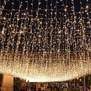 luces cortinas de navidad waterproof led christmas curtains lights for wedding decoration