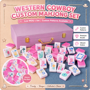 Obsesionado con este juego de Mahjong americano: Dreamy Cowgirl – Fichas, tapete y bolsa de transporte. - Product Image 6