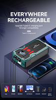 8000mah Alimentation de démarrage de voiture d'urgence Booster portable Auto Jumper 1000a Démarreur de voiture avec compresseur d'air