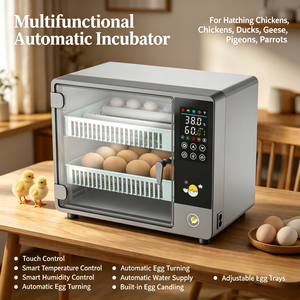 Incubadora de Huevos Totalmente Automática para 24 Huevos, Doble Fuente de Alimentación, Volteo Automático, Control de Temperatura, Alta Tasa de Incubación para Huevos de Ganso y Codorniz - Product Image 1