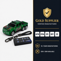 Mini camionnette RC tout-terrain 6 roues à l'échelle 1:64, porte-clés détachable, lumières LED 2,4 GHz, régulateur de vitesse 3 vitesses, contrôle par application, 4 couleurs