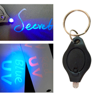 Lampe de poche UV Offre Spéciale porte-clés 365nm-395nm lampe torche LED noire porte-clés lampe de poche porte-clés personnalisé lampe de poche