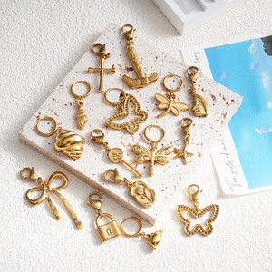 Charms 18K Gold Plated Butterfly Star Shell Anchor Cross Pendant DIY Jewelry Accessories For Necklace Everyday Wear Unisex - Product Image 1