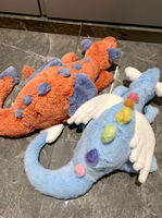 JellyC Dainty Sky Dragon Peluche Dragon Persimmon, Poupée Dragon Bleu, Coussin Animal Moelleux, Cadeau d'Anniversaire, Décoration d'Intérieur