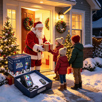 Lumières de Noël, lumière décorative de fête, projecteur à motif de Père Noël, lampe à boule disco LED avec télécommande pour Noël festif | YSH