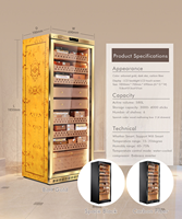 Humidor électronique intelligent RACHING MON5800A, capacité 3000, en bois de cèdre espagnol, refroidisseur à cigares avec élimination de l'ammoniac