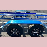 Remorque pour bateau en aluminium argenté HOIRO de fabrication chinoise, 27 pieds (8,2 m), à chargement facile, avec bâches en polyéthylène, essieu tandem, frein hydraulique, VIN CE DOT