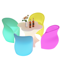 Tabourets lumineux LED pour jardin, cubes lumineux, meubles, sièges géants en forme de dés LED
