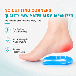 Almohadillas Ortopédicas de Gel de Silicona <span class=keywords><strong>para</strong></span> Talones, Alivio del Dolor de Espolones Calcáneos, Absorción de Impactos, Copas de Gel Elásticas <span class=keywords><strong>para</strong></span> Zapatos de Tacón Alto - Product Image 2
