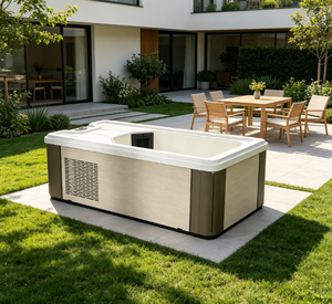 Baignoire de Luxe Vanace Tout-en-un en Acrylique Blanche, Design Autoportant avec Éclairage LED pour la Maison - Product Image 1