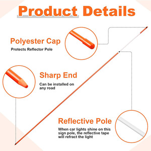 Estaca de Fibra de Vidrio Reflectante para Topografía, con Punta Puntiaguda, Soldable, Flexible, Ligera, de Alta Resistencia y Resistente a la Corrosión - Product Image 5