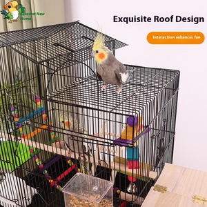 Gabbia per Uccelli di Piccole Dimensioni per Parrocchetti, Pappagalli, Agapornidi, Cocorite, Fringuelli, Canarini, Gabbia in Metallo per Pappagalli da Casa, Gabbie per Allevamento di Cocorite - Product Image 5