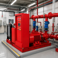 Pompe à incendie 1500 GPM 500 gallons à carter horizontal, entraînée par moteur, pour projets de construction