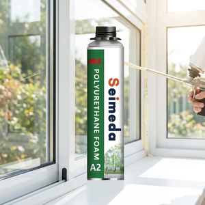 Mousse d'étanchéité en polyuréthane pour la construction, le travail du bois et le transport, imperméable, expansible et insonorisante, <span class=keywords><strong>couleur</strong></span> blanche - Product Image 1