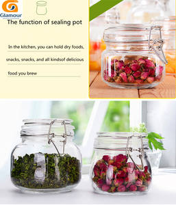 Bocal scellé en verre de 1500ML Bouteille de nourriture Miel Citron <span class=keywords><strong>Passion</strong></span> Fruit Bouteille Pot de cornichon recouvert d'un petit pot de stockage domestique - Product Image 4