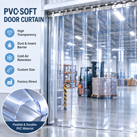 Rideau de porte en PVC transparent souple YJ, super clair, en vinyle standard, en promotion