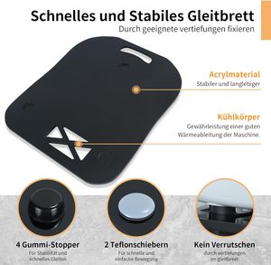 Planche de glisse en acrylique pour <span class=keywords><strong>Thermomix</strong></span> TM6 TM5 Glisseurs Déplacement sans effort Planche roulante en acrylique - Product Image 2