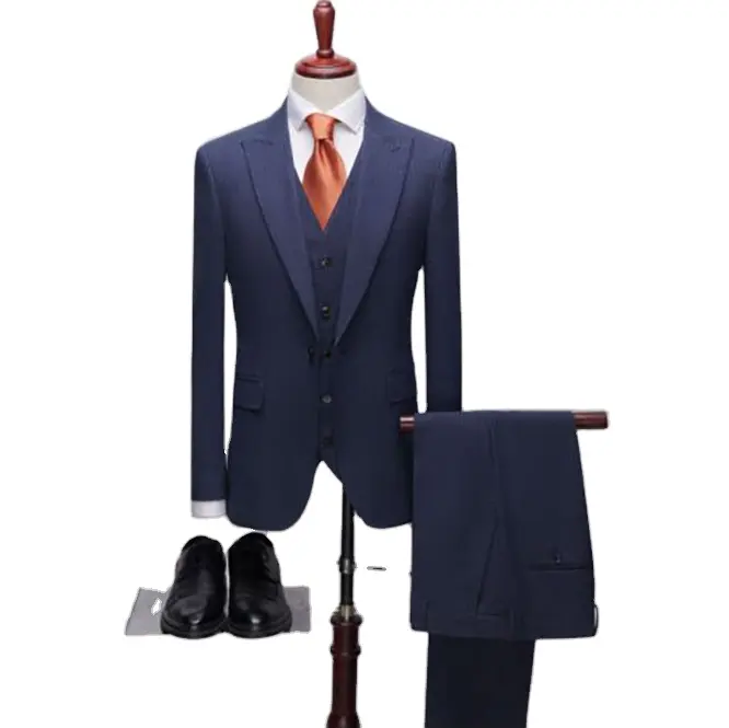 Three Pieces luxury office suit men's wedding formal wear New Design Brand suit jacket business suit for Men
