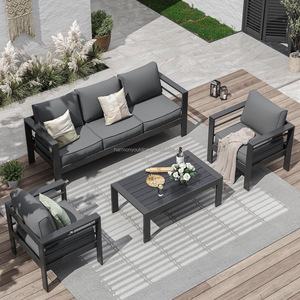 Vente chaude imperméable et crème solaire en acier inoxydable terrasse jardin hôtel chambre ensoleillée canapé d'extérieur - Product Image 5