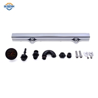 Kit de Riel de Combustible de Aluminio de Alto Flujo para Honda Serie K K20 K24 RSX Civic Si Integra EP3 con Manómetro, Riel de Inyección de Alta Resistencia