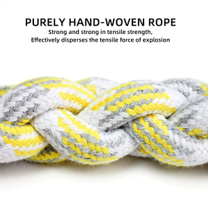 Laisse pour chien en corde tressée en PVC et polyester de luxe assortie aux couleurs, résistante à l'eau, solide, pour petits et grands chiens - Product Image 3