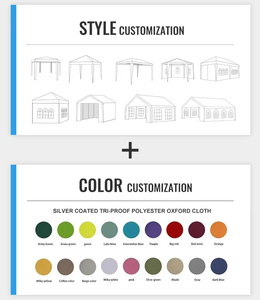 כל העונה 2.4*2.4 מ 'חצר משפחתית gazebo פוליאסטר אוהל גן עם יתושים - Product Image 6