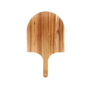 14 Inch Acacia Wood Pizza Peel Serving Pizza Paddle Bread Peel Cutting Board With Handle Pizza Spatula Paddle