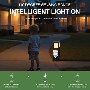 Il sensore del giardino esterno della Villa illumina la Base di potere della colonna della presa di terra - Product Image 5