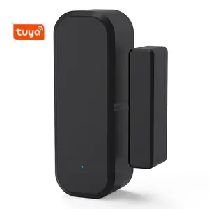 Alarme de porta inteligente inteligente, dispositivo de segurança com ímã para portas e janelas, smart sensor de porta inteligente Tuya WiFi, fechamento e abertura