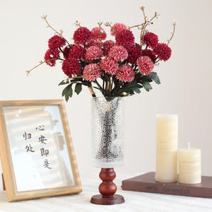 ดอกไม้ประดิษฐ์ 3 ก้าน ดอกเบญจมาศปิงปอง ดอกไม้ขนาดเล็ก ช่อดอกแดนดิไลออน สำหรับงานแต่งงาน บ้าน โรงแรม <span class=keywords><strong>สวน</strong></span>กลางแจ้ง - Product Image 1