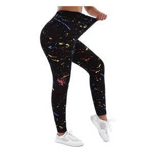 Leggings de sport personnalisés pour femmes, taille haute, effet ventre plat, froncé aux fesses, séchage rapide, en Spandex/Polyester, pour l'entraînement - Product Image 2