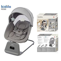 Berceau à bascule électrique personnalisé Kidilo Factory avec auvent, 5 vitesses, 3 positions inclinables, chaise pour nouveau-né en polyester